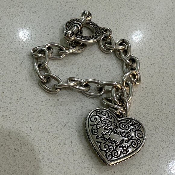 PERFECTLY IMPERFECT Heart Charm Bracelet - Picture 3 of 7